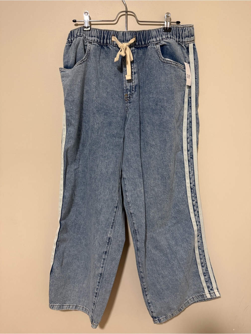 NWT GAP High Rise Wide Leg Striped Jean - Picture 4 of 10
